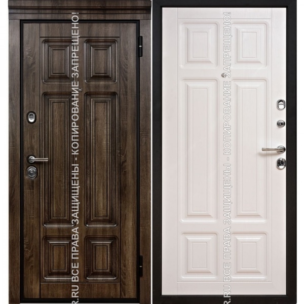 Железная входная утеплённая дверь МДФ/МДФ 3132 Железная входная утеплённая дверь МДФ/МДФ 3132